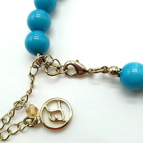 Erica Lyons Faux Turquoise Beaded Statement Necklace - Picture 10 of 12